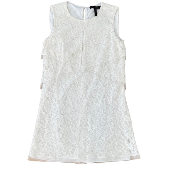 BCBGMaxAzria Dresses & Skirts - BCBG Maxazria White Lace Sleeveless Dress - Size XS